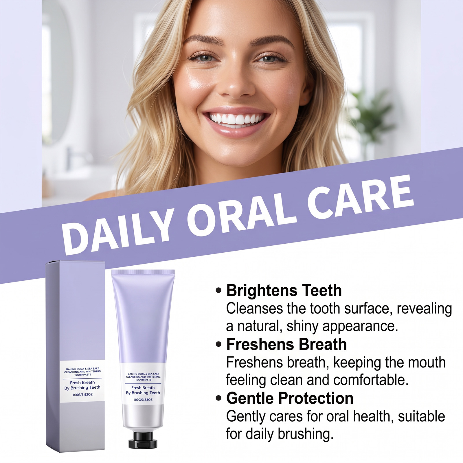 Sea Salt Whitening Toothpaste  - Teeth Whitening Baking Soda review and price