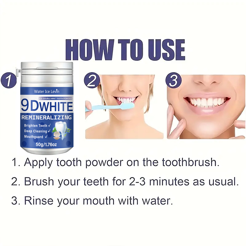 9D White Ice Double Mint Tooth - Teeth Whitening Baking Soda review and price
