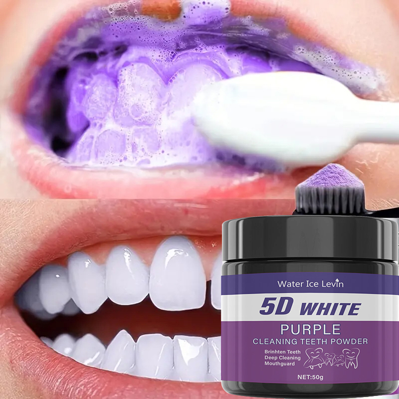 5D White Teeth Powder. Purple  - Teeth Whitening Baking Soda review and price
