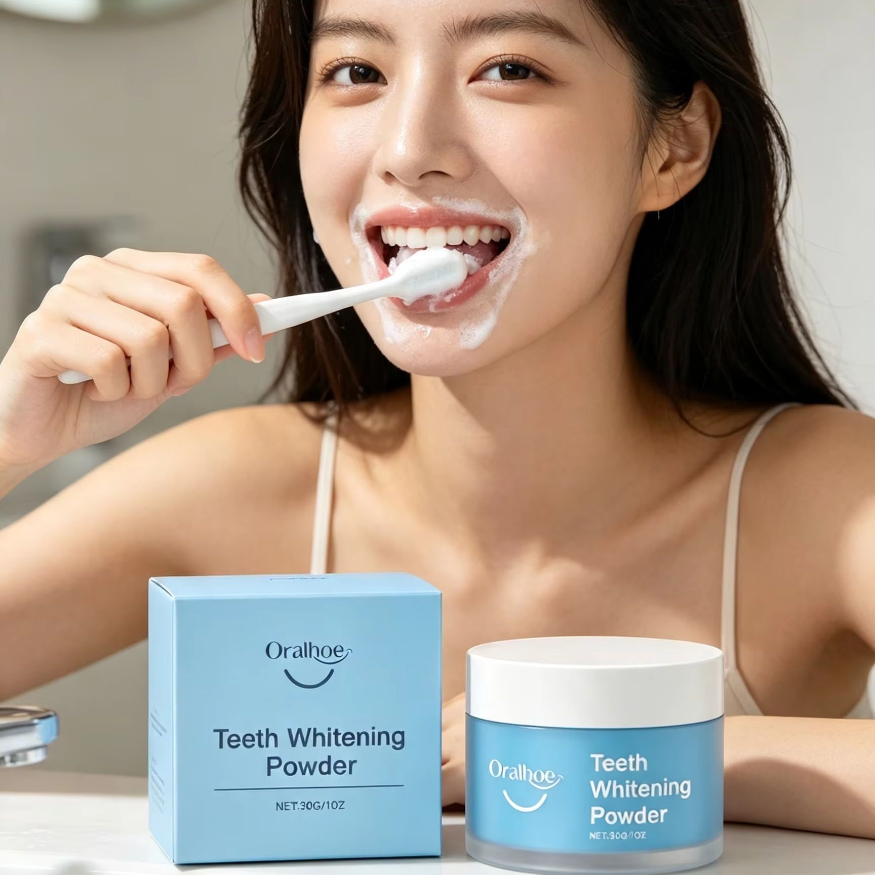 Oralhoe Tooth Powder for Brush - Teeth Whitening Essence review and price