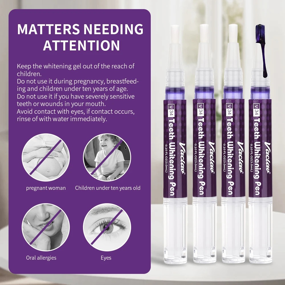 Vaclav V34 Purple Teeth Whiten - Teeth Whitening Essence review and price