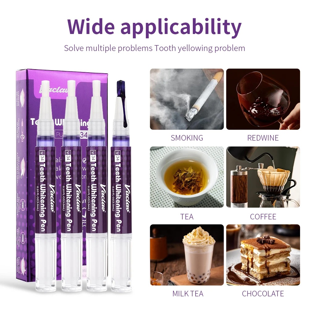 Vaclav V34 Purple Teeth Whiten - Teeth Whitening Essence review and price