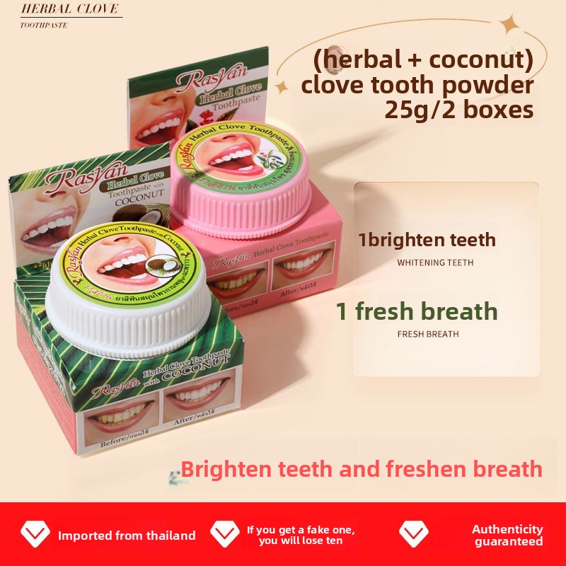 Thai Clove/coconut Tooth Powde - Teeth Whitening Essence review and price